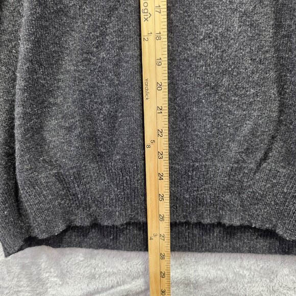 Polo Ralph Lauren Sweater Mens 2XL Gray Lambswool V Neck Pullover Pony Logo - Picture 6 of 8